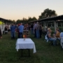 people gathering near an agrisolar site